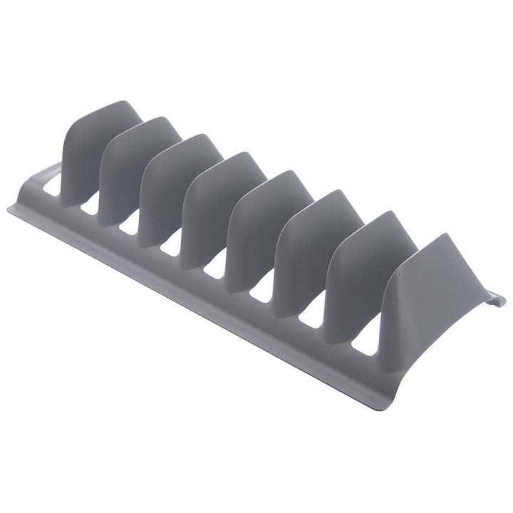 Suport Pentru Capace Si Farfurii Orion 29.5x13.5x6 cm Usor Si Rezistent Potrivit Pentru Spalarea In Masina De Spalat Vase Gri Posibilitate De Depozitare Verticala Stil Clasic