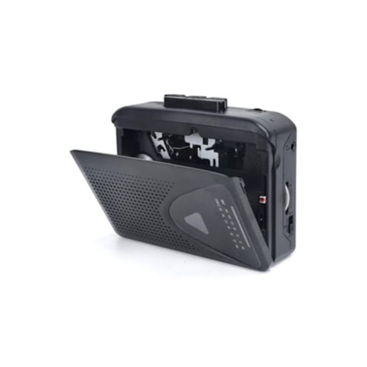 Portable Walkman cassette player, AM/FM radio, multi-power supply