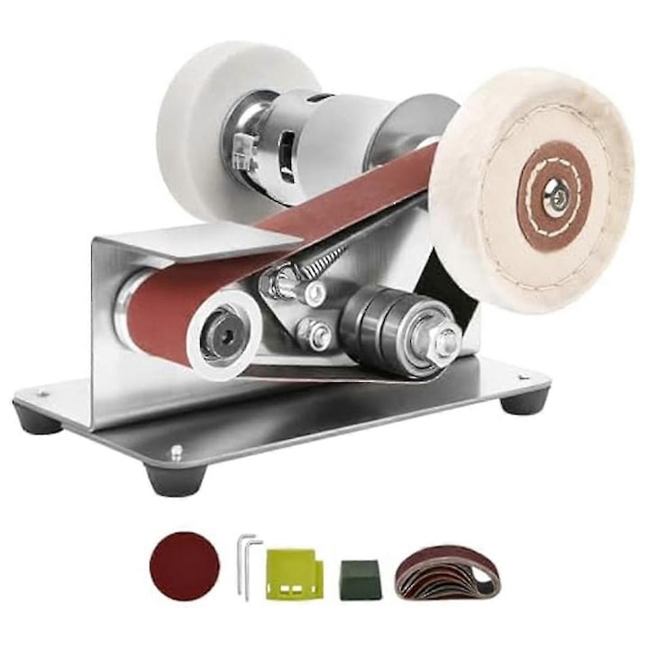 Ascutitor electric pentru cutite set cu 10 benzi abrazive 20 foi de smirghel 110-220V argintiu