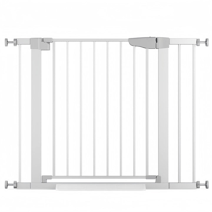 Poarta de Siguranta Wacorresi protectie pentru Copii dimensiuni ajustabile 76-83cm,cu extensie 7cm + extensie 14cm deschidere usa in doua sensuri super portanta Inchidere automata instalare fara gauri pentru scari sau usi alb