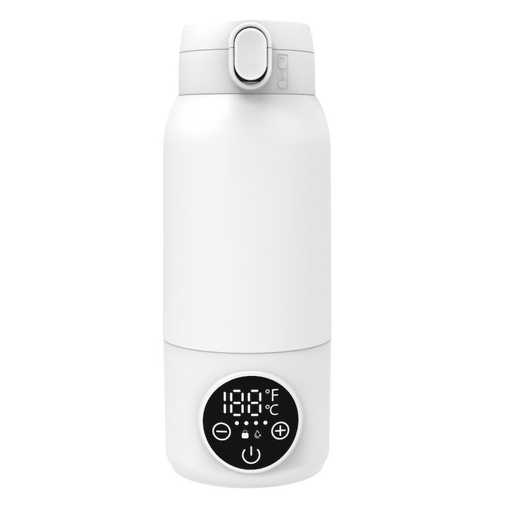 Portable bottle warmer 500 ml constant temperature function compact design with dry boil protection night light
