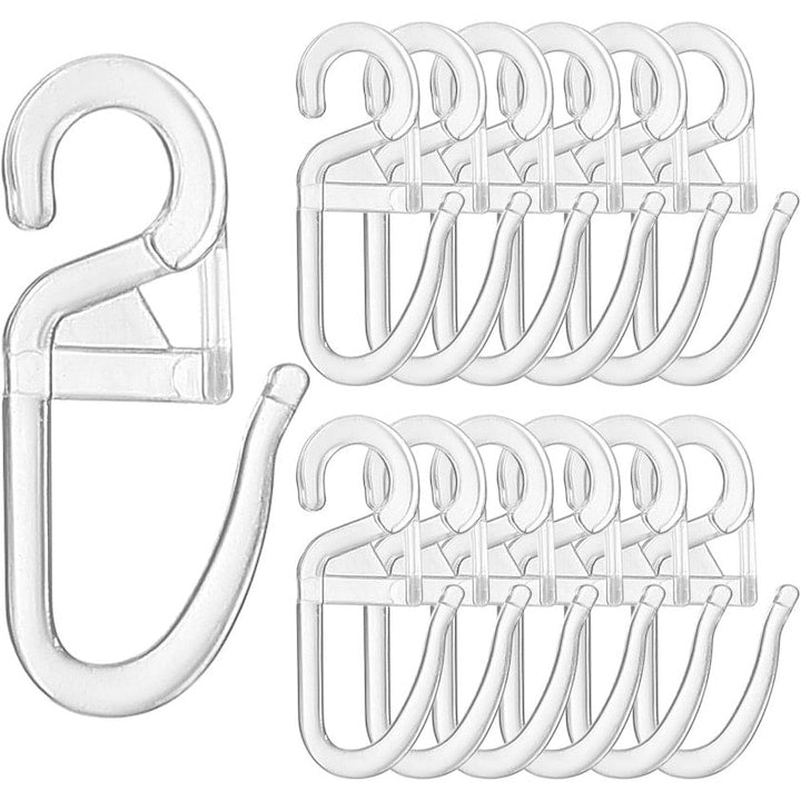 Set 100 carlige pentru prinderea perdelei plastic Transparent
