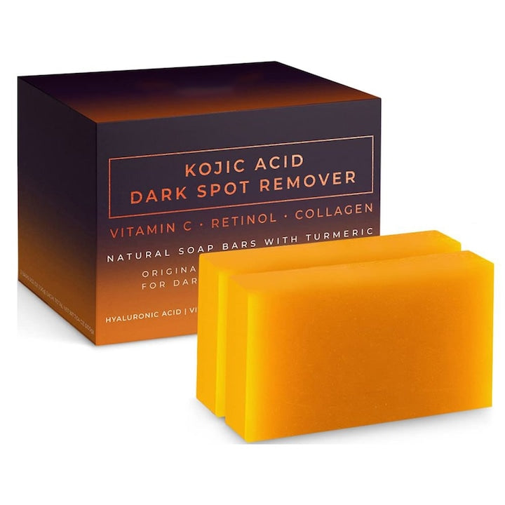 Set de 2 Sapun Activ natural Ronyes piele neteda si stralucitoare cu Acid kojic ulei de masline vitamina C retinol colagen turmeric unt de shea Indepartator de pete intunecate 100g
