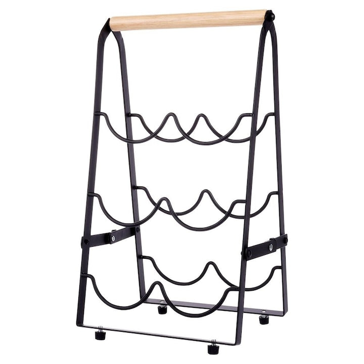 Suport vin Vilde metal negru 21 x 17 x 38 cm