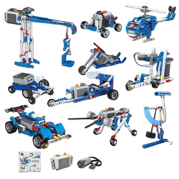 Robotics Construction Set for Kids Standard Construction System - Toy with Electric Motor and Gears, 8+ Years