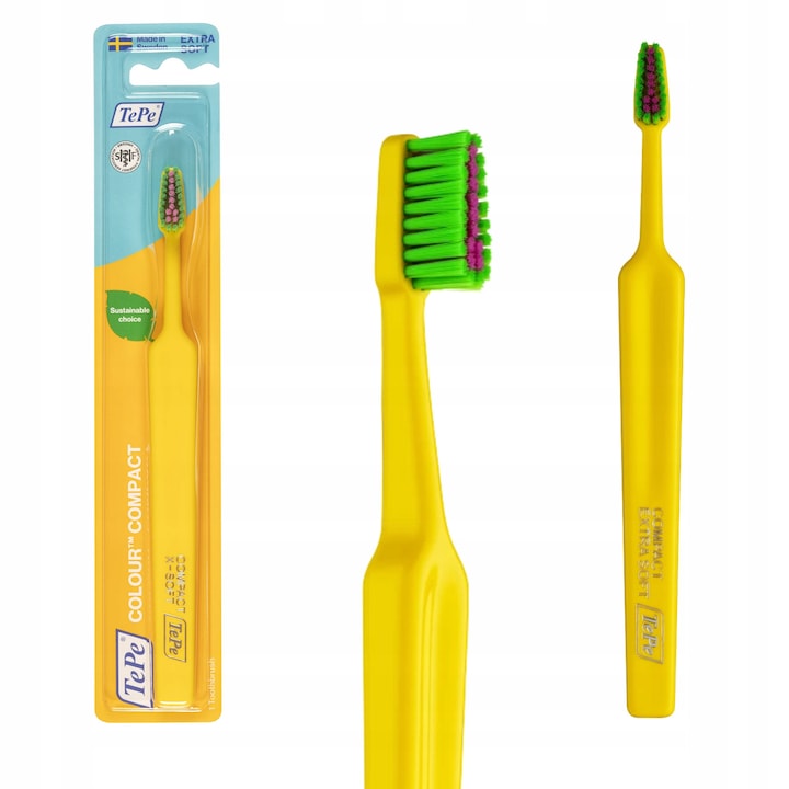TePe Colour Compact Manual Toothbrush x-soft yellow 1 pc