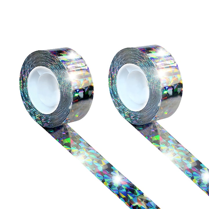 Set 2 role de Banda reflectorizanta pentru alungat pasari lungime 2 X 100 m zdrobire cu laser