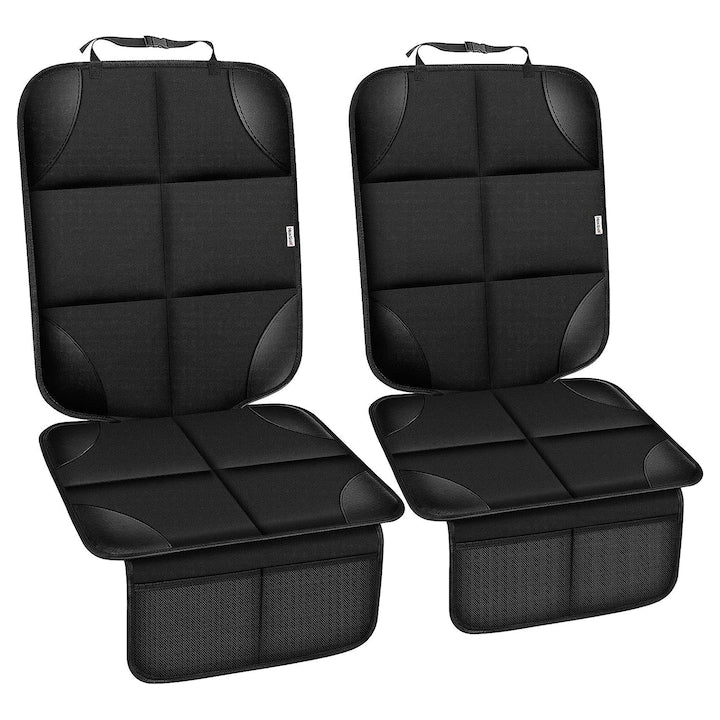 Set of 2 Wacorresi Car Seat Protection Covers, Pet Protection and Transport Car Seat Cover, offers front seat protection, Car seat cover, Oxford cloth, elegant design with storage pocket, waterproof, anti-slip, Black