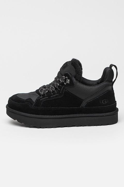 UGG - Pantofi sport de piele intoarsa Lowmel Negru 12 rate cu 0% dobândă