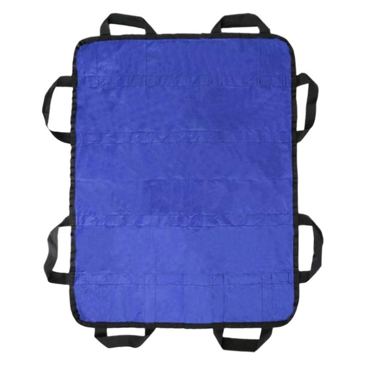 Cearsaf de Transfer pentru Pacienti 100x120cm Oxford Rezistent 8 Manere Intarite Suporta 200kg Reutilizabil Albastru