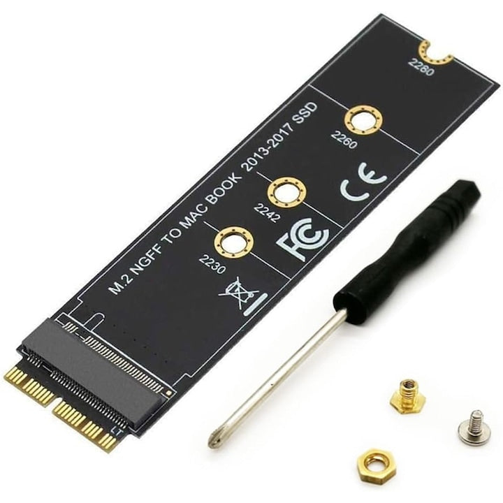 M.2 NVMe SSD Conversion Adapter for MacBook Pro Retina MacBook Air iMac Nybgyy, kit with screwdriver and screws included