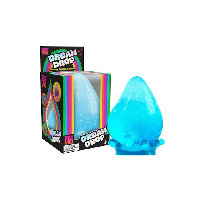 Jucarie antistres NeeDoh Dream Drop jucarie senzoriala squishy pentru copii si adulti ALBASTRU 8.2 cm