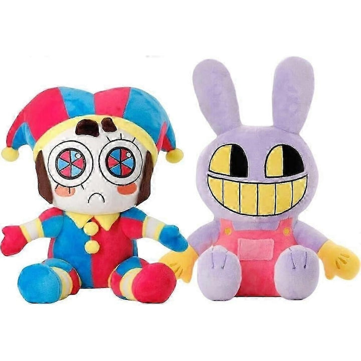 Set 2 Jucarii de Plus Amazing Digital Circus 30cm Multicolor