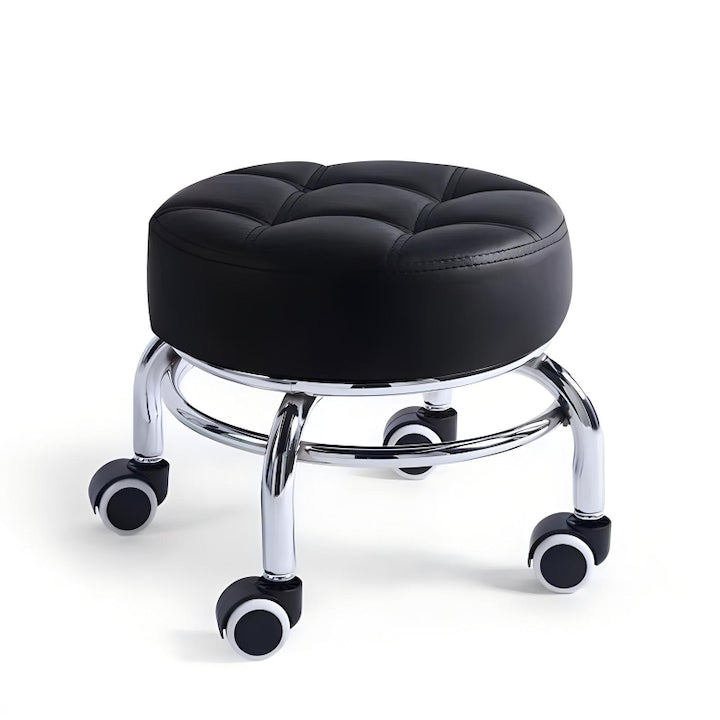 Scaun de Pedichiura pe Role Rotire 360 Dimensiuni 34x26 5x5 5 cm negru