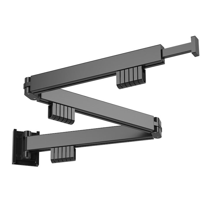 Uscator de rufe YWX Pliabil Economisiti spatiu Nu rugina Rulment rotativ la 360 ° Intarire Material Aliaj de aluminiu Negru