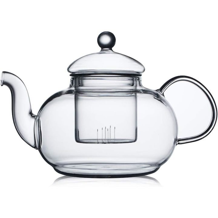 Ceainic termo pentru ceai/cafea Sticla 1200 ml Transparent