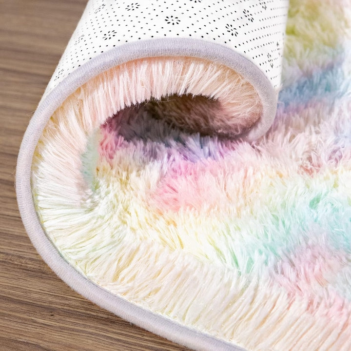 Rainbow rug soft non-slip multicolored for children 120x180cm