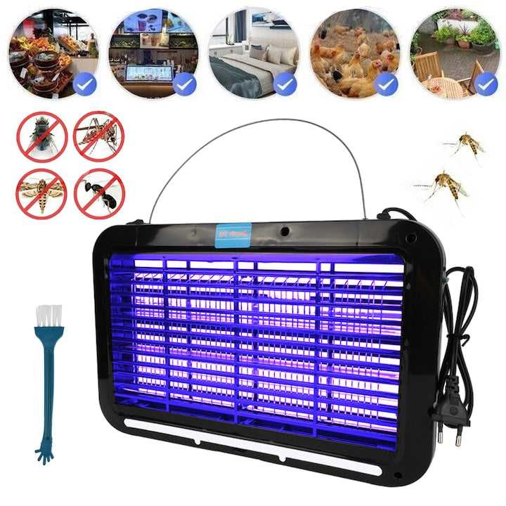 CHOOLY Mosquito Lamp, 2 UV Bulbs, Black, 39.5x25.4x4.5cm