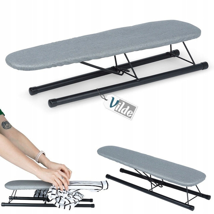 Vilde Ironing Glove, 50x13.5x12 cm, Compact and Foldable Ironing Board, Durable Electrostatic Painted Metal Construction, Polyester Fabric Cover, Ideal for Ironing Sleeves and for Travel, Grey