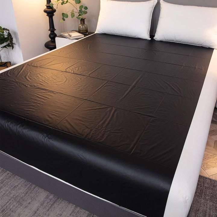 Cearsaf impermeabil Nybgyy rezistent la ulei pentru jocuri erotice negru 130x220cm