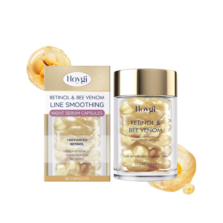 Capsule pentru fata cu retinol si venin de albine 30 capsule Hoygi