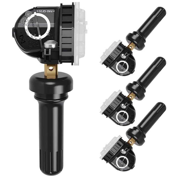 Set de 4 senzori de presiune pentru anvelope Duueyct Compatibili cu Ford F-150 Bronco Edge Escape Ranger Flex Mustang Explorer Fusion Lincoln 315MHZ Nylon/Rubber Negru