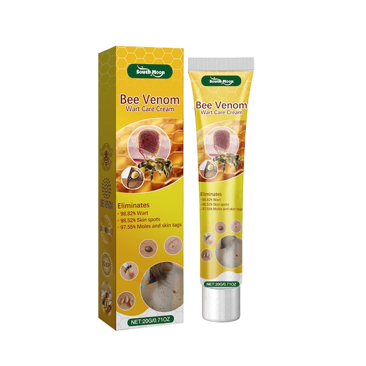 Crema pentru negi 20g cu venin de albine si ulei de arbore de ceai tratament negi eliminare negi formula naturala piele sensibila 3x2x12.8cm