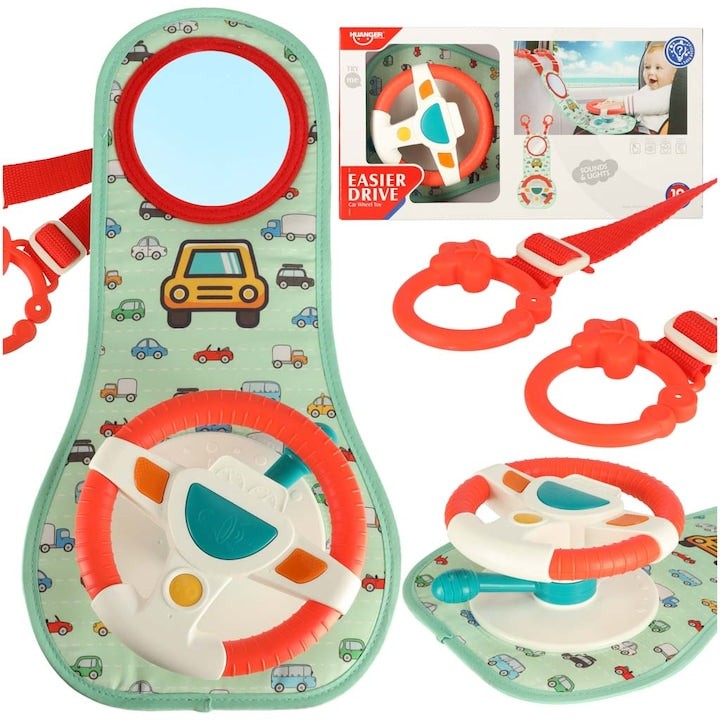 Jucarie interactiva bebelusi - Volan cu activitati multiple multicolor