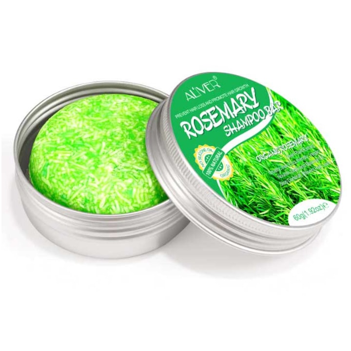 Sampon Impotriva Caderii Parului Anti Matreata Stimulare si Fortifiere cu Rozmarin Organic 100% Natural Aliver 60 g