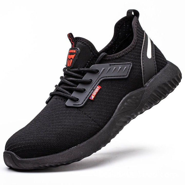 Pantofi de lucru pentru barbati pantofi de siguranta 3S pentru barbati si femei adidasi cu varf de otel (culoare: negru marime: 45)