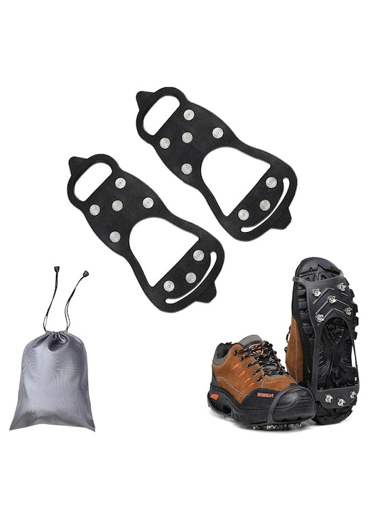 Crampoane anti-alunecare TPR cu 8 stifturi din otel M 36-40EU Negru