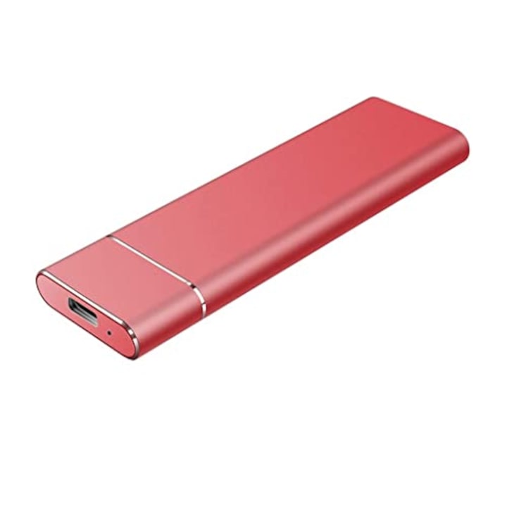 HDD extern Expansion Portable 1TB USB 3.1 Transmisie multi-capite Design subtire si usor 1.8" Unitate SSD de transfer de mare viteza Cadou 2 Metal rosu