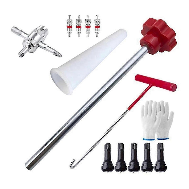 Set 13 unelte pentru schimbarea rapida a valvei de anvelopa multicolor