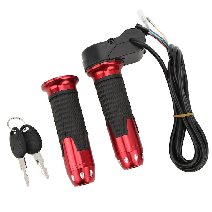 Set manete acceleratie universale 12V-99V plastic rosu 3cm