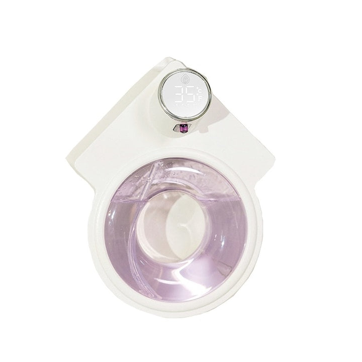 Dispenser de sapun spumant automat Rqiurpn 280ml roz montare pe perete senzor infrarosu incarcare USB