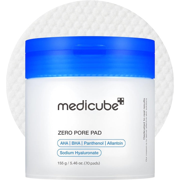Medicube Poreless Pad 2.0 toner facial cu textura duala exfoliere si ingrijire pori pentru toate tipurile de ten 30 pads