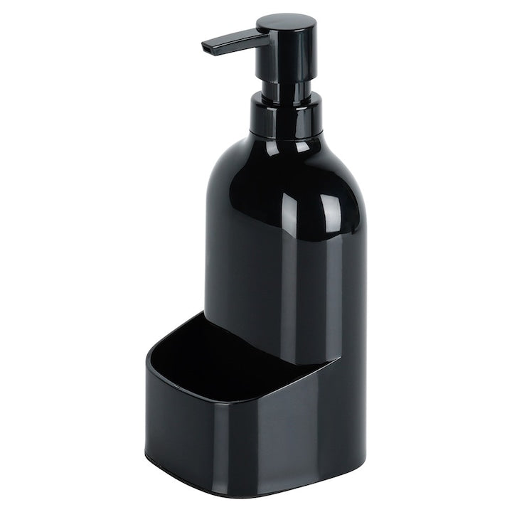 Dispenser lichid de spalat vase Vilde 500 ml cu suport pentru burete negru 9 5x9 7x21 cm