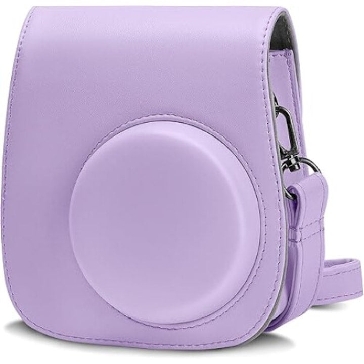 Geanta foto pentru Fujifilm Instax Mini 12/11/9/8 11.7*7.5*13.5cm cu curea de umar PU Lilac Purple