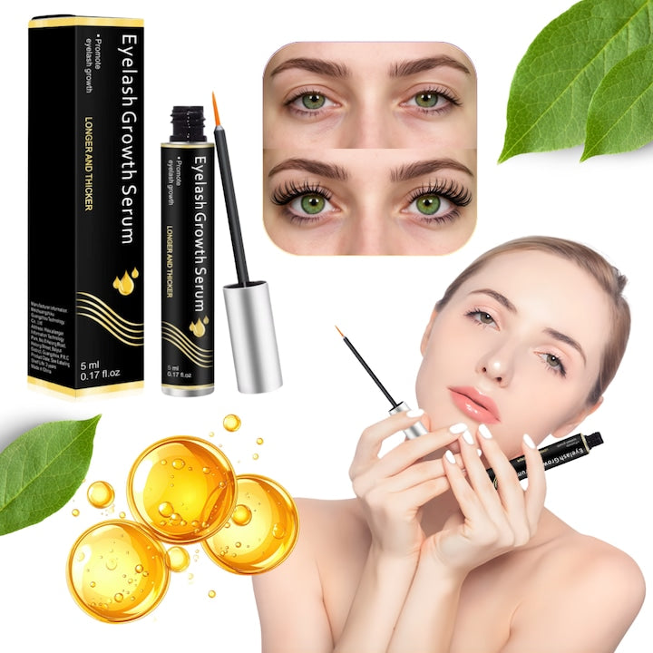 2 x Ser Gene si Sprancene cu Efect Mascara Neagra Tratament Crestere Gene Volum Alungire Gene Mai Lungi Densitate Intarire Regenerare Antioxidanti Extract Afine Struguri Merisoare Aplicator Precis