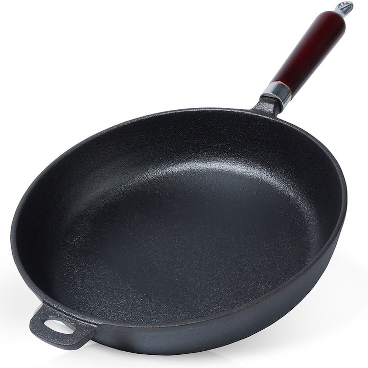 Tigaie Din Fonta Vilde Cast Line 28 cm Fonta Rezistenta La Temperaturi Ridicate Potrivita Pentru Plite Pe Gaz Electrice Ceramice Halogene Si Inductie Maner Ergonomic Negru