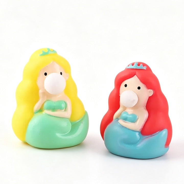 Set 2 Jucarii Antistres Squishy Sirene - Sirene care Sufla Bule la Stoarcere Jucarie Moale Interactiva Cadou Ideal pentru Copii