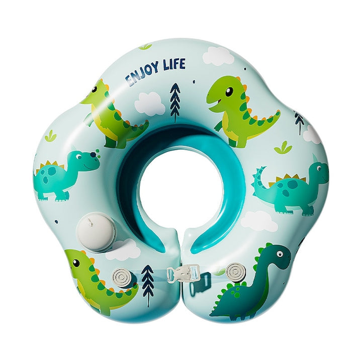 Colac de gat pentru bebelusi Fantasy Umflare rapida prin apasare Prezinta un imprimeu cu Parcul Dinozaurilor Flotabilitate ≥ 13 6 kg 0-16 luni 4–11 kg Diametru interior 10 cm Previne rasturnarea Protejeaza gatul Previne sufocarea verde/alb
