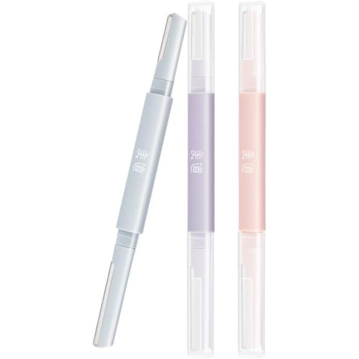 Set 3 Brici cu 2 Lame Fiecare pentru Indreptare si Retusare Sprancene si alt Par facial Culori Pastel Multicolor