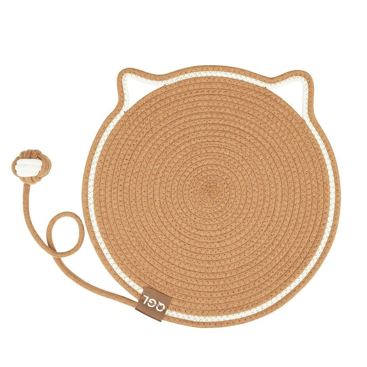 Covoras pentru pisici Protector mobila jucarie inclusa maro 42x42cm