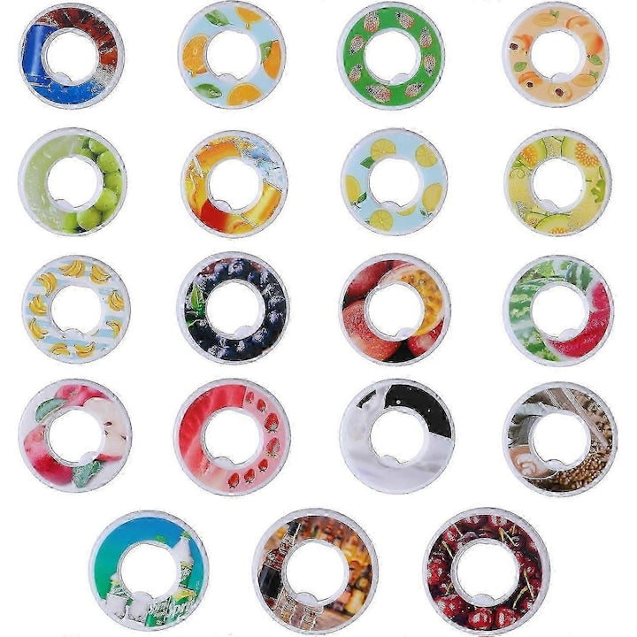 Sticla de apa cu arome 650ml set cu 7 capsule de aroma multicolor usor de utilizat si curatat