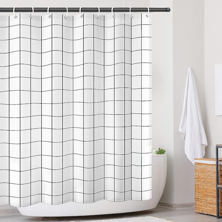 Perdea de dus din plasa PEVA impermeabil lavabil si cu uscare rapida 180x200 mm