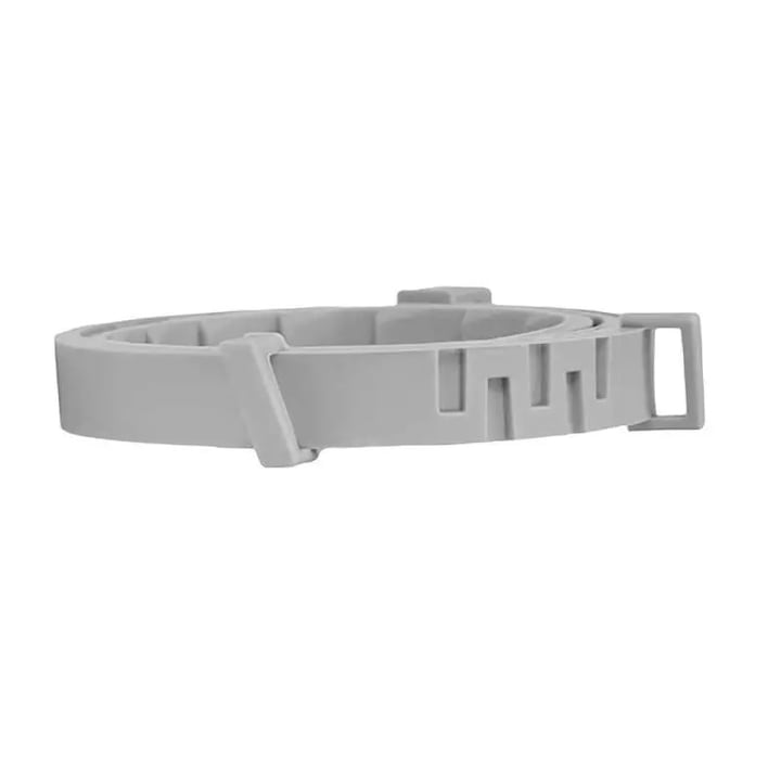 Zgarda Antiparazitara SIKS Pentru Caini si Pisici Pe Baza de Uleiuri din Plante Anti Purici Si Capuse Protectie Pana La 8 luni Fara Alergeni 38x1 cm Silicon Gri