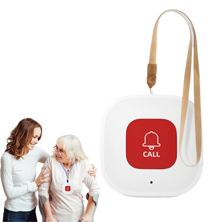 Panic Button for Seniors SOS Indoor Alarm WIFI Connection Tuya and SmartLife App Faster Wi-Fi 6 Device Sharing Record Search Remote Notifications USB