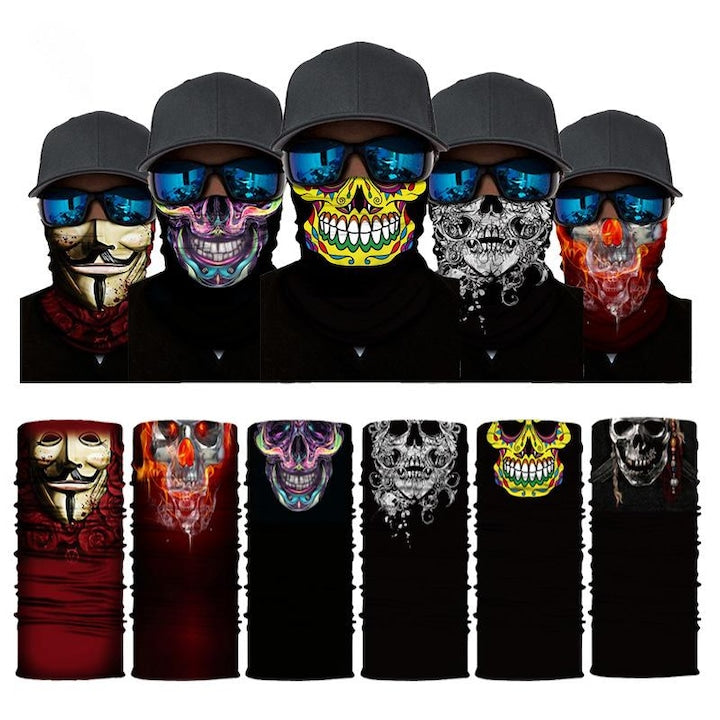 Set of 6 Multifunctional Sweat-Absorbing Bandanas, Unisex, Multi-occasion Use, Multicolor