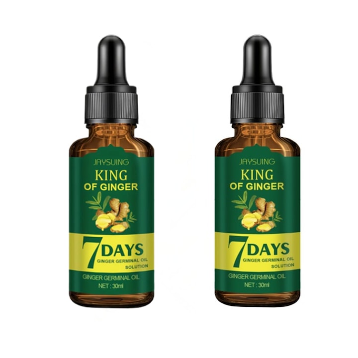 Ser pentru cresterea parului 7Days ulei germeni de ghimbir set 2 bucati 30ml